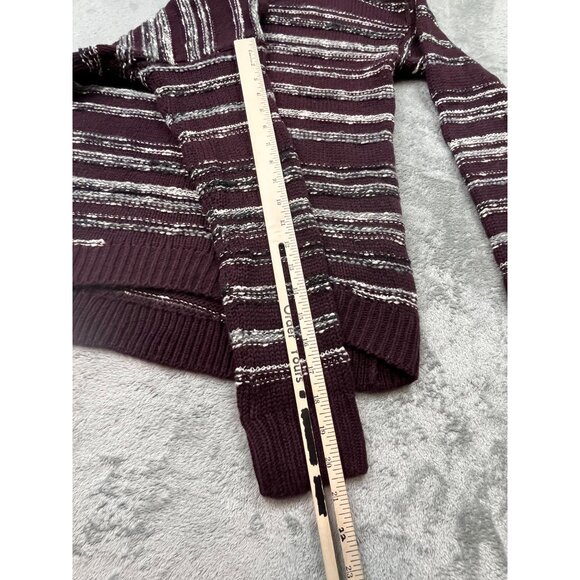 Calvin Klein Jeans Womens Medium Striped Burgundy Sweater Acrylic/Cotton Blend - Picture 6 of 12